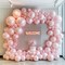 Pearl Pink Balloons Double Stuffed Pastel Light Pink Balloon Arch Kit Thick Latex Different Sizes 18/12/5in Balloon Garland For Valentines Day Baby Shower Wedding Birthday Party Decor